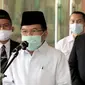 Ketua Dewan Masjid Indonesia Jusuf Kalla berharap masjid jadi tempat pelaksanaan vaksinasi COVID-19 secara massal tingkat RT/RW di Balai Kota, Jakarta, Rabu (17/3/2021). (Dok Tim Komunikasi Jusuf Kalla)