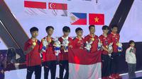 Tim Valoran Indonesia harus berbagi emas dengan Singapura di cabor esports SEA Games 2023. (Bola.com/Dok.PBESI).