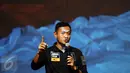 Cagub DKI Jakarta, Agus Harimurti Yudhoyono (AHY) menyampaikan pandangan pada Young Voters Festival di TIM, Jakarta, Selasa (31/1). Jelang pelaksanaan Pilkada, KPUD DKI Jakarta menyelenggarakan Young Voters Festival. (Liputan6.com/Helmi Fithriansyah)