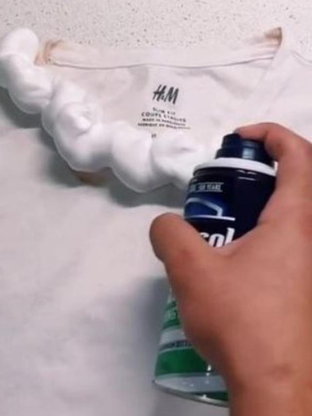 Viral, Ini Cara Mudah Bersihkan Noda Makeup di Baju Pakai Busa Pencukur