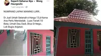 rumah dibanderol sangat murah, ternyata... (foto: Facebook/Seperti Seharus Nya)