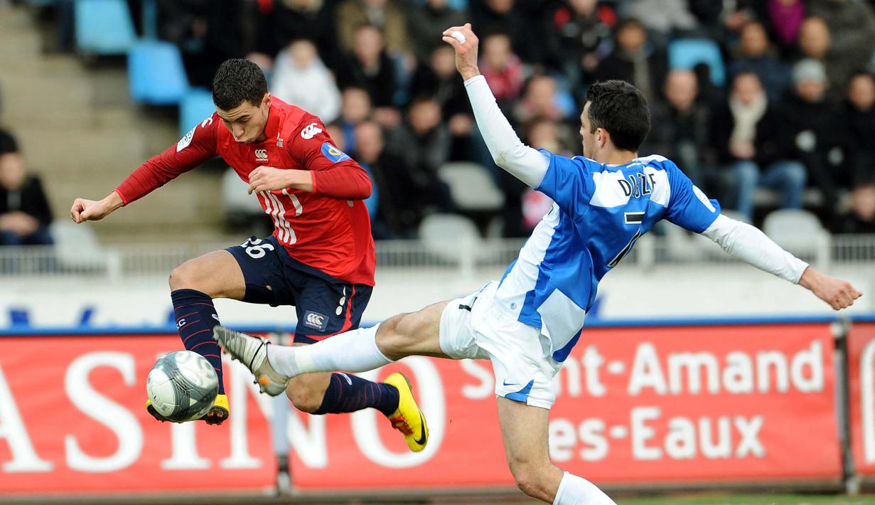 Hazard memulai kariernya dengan klub Prancis Lille, mencetak 50 gol dalam 149 penampilan dan membantu klub itu memenangkan gelar ganda domestik Ligue 1 dan Coupe de France pada 2010/2011. (AFP/Dennis Charlet)