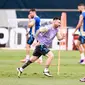 Penyerang Argentina Lionel Messi mengikuti sesi Latihan menjelang bertarung pada final Copa America 2024, di Miami Gardens, Florida, Sabtu (13/7/2024). (Carmen Mandato / GETTY IMAGES NORTH AMERICA / Getty Images via AFP)