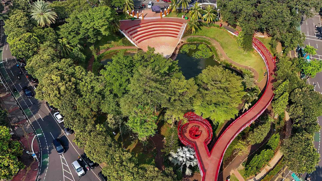 FOTO: Taman Bendera Pusaka Hadirkan Ruang Hijau Terpadu di Jakarta Selatan