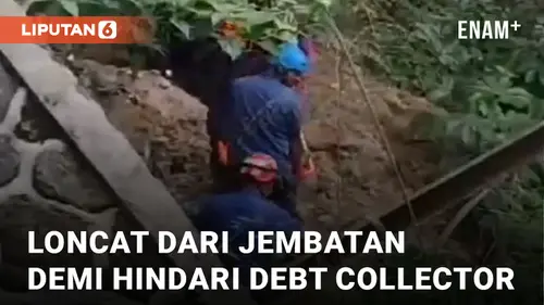 VIDEO: Hindari Kejaran 5 Orang Debt Collector, Sopir Ekspedisi di Bogor Loncat dari Atas Jembatan
