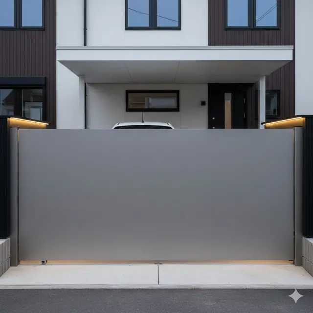 Pagar Geser Frame Tersembunyi (Frameless Look) (Gemini AI)