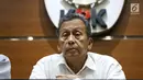 Ketua BPK Moermahadi Soerja Djanegara memberikan keterangan pers di Gedung KPK, Jakarta, Sabtu (27/5). KPK mengamankan tujuh orang dalam operasi tangkap tangan (OTT)  Jumat 26 Mei 2017. (Liputan6.com/Angga Yuniar)