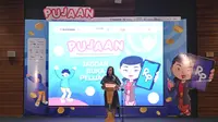 Direktur Utama Bukalapak Natalia Firmansyah dalam acara Pujaan Volume 5 di Sopo Del Tower, Jakarta, Selasa (27/10/2026).