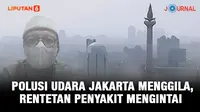 Banner Journal Polusi Jakarta Menggila, Rentetan Penyakit Mengintai,(Tri Yasni/Liputan6.com)