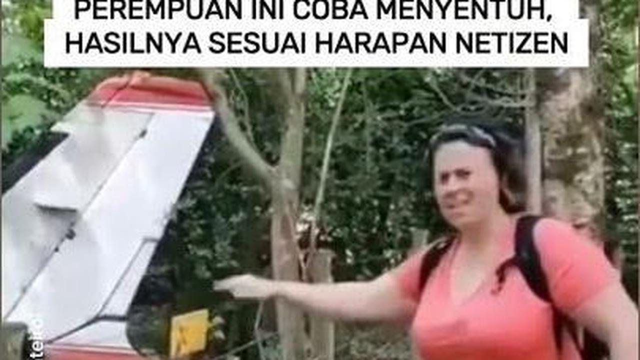 Tak Yakin Pagar Dialiri Listrik, Perempuan Ini Coba Menyentuh, Hasilnya Sesuai Harapan Netizen