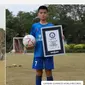 Mencetak rekor dunia, bocah berusia 10 tahun ini menendang bola 8,147 kali dalam 1 jam. Sumber: siakapkeli