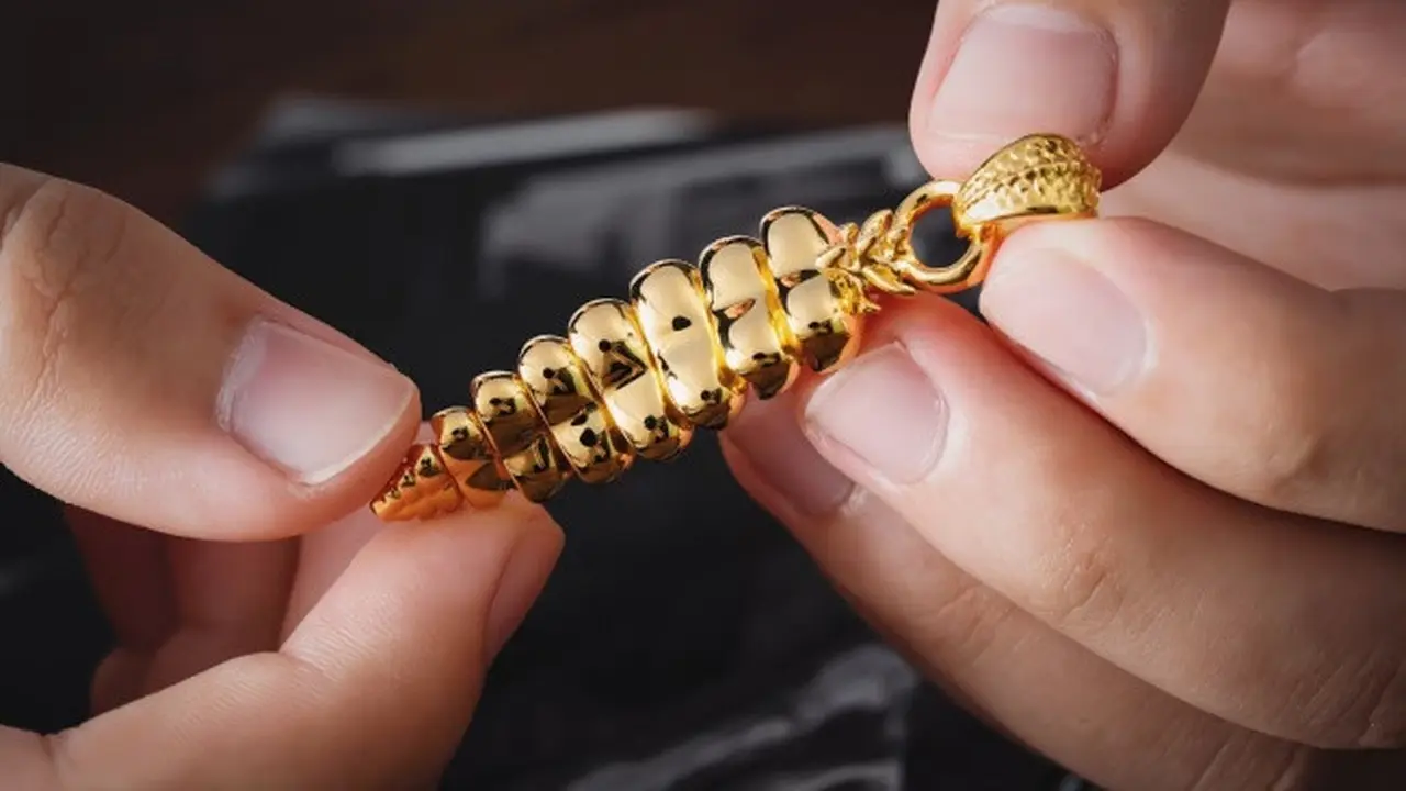 Ilustrasi Model Gelang Emas Klasik (Credit: Coppertist Wu/Unsplash)
