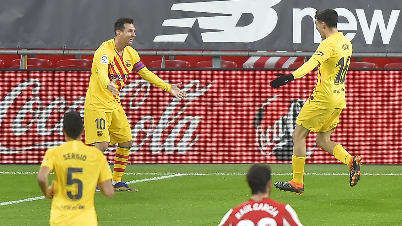 FOTO: Duet Messi dan Pedri Bawa Barcelona Tembus 3 Besar