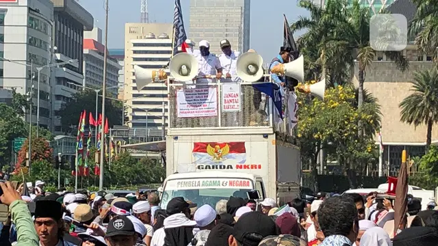 Demonstrasi jelang sidang putusan sengketa Pilpres 2019 di MK.