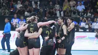 Jakarta Popsivo Polwan behasil melangkah ke Grand Final PLN Mobile Proliga 2025 setelah menang telak 3-0 atas Jakarta Pertamina Enduro di final four yang berlansung di GOR Sritex Arena, Solo, Minggu (4/5/2025) sore WIB. (Bola.com/Dok. PBVSI)
