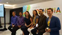 Jajaran petinggi Google yang menghadiri Google For Indonesia di Jakarta, Kamis (24/8/2017). (Liputan6.com/Agustin Setyo Wardani)