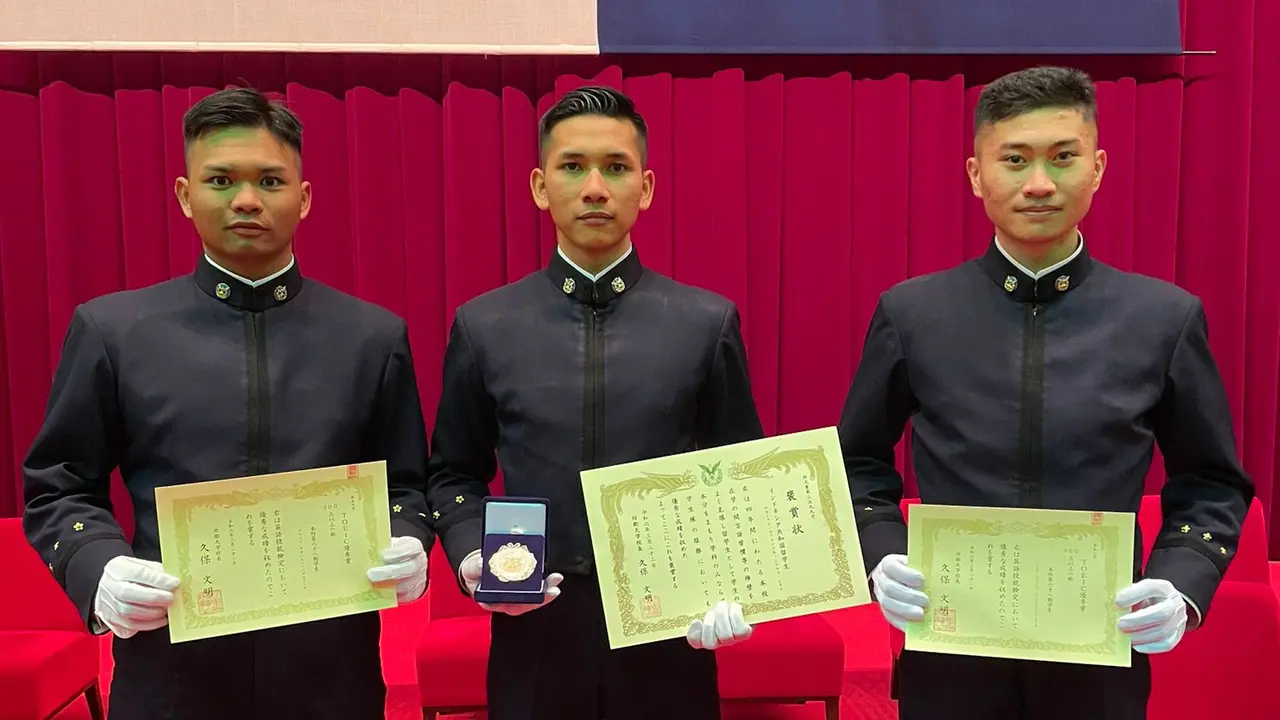 3 Perwira remaja TNI di wisuda setelah menjalani 5 tahun pendidikan di National Defense academy atau NDA, Jepang, pada Jumat (22/3/2024)