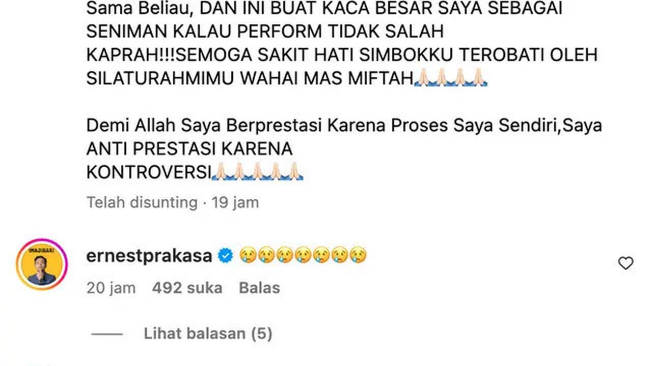 Wendy Cagur Nyesek Dengar Yati Pesek Dihina Miftah Maulana, Singgung Pahala Berlipat karena Sabar