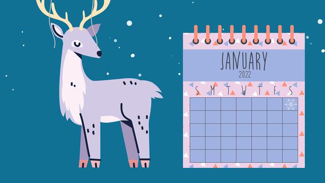 Ilustrasi bulan Januari 2022