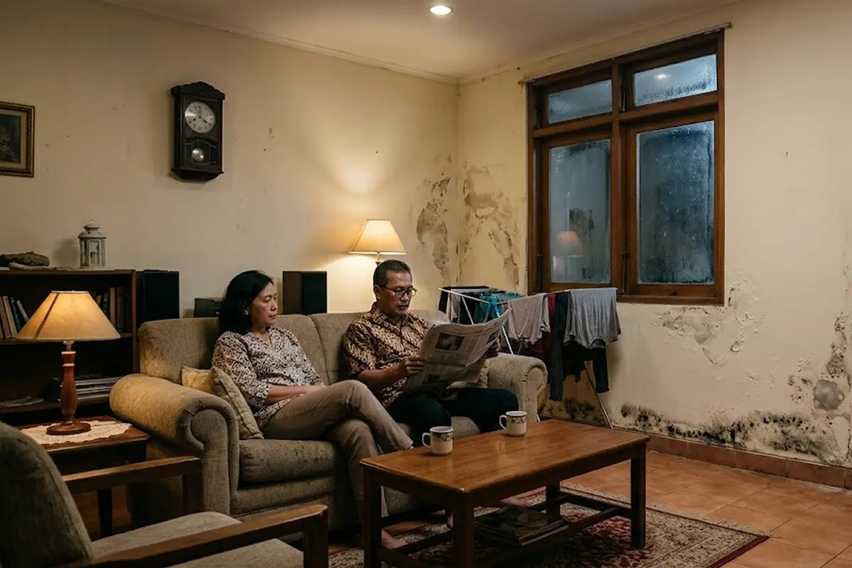 cara mengatasi ruangan lembab  (AI Generated)