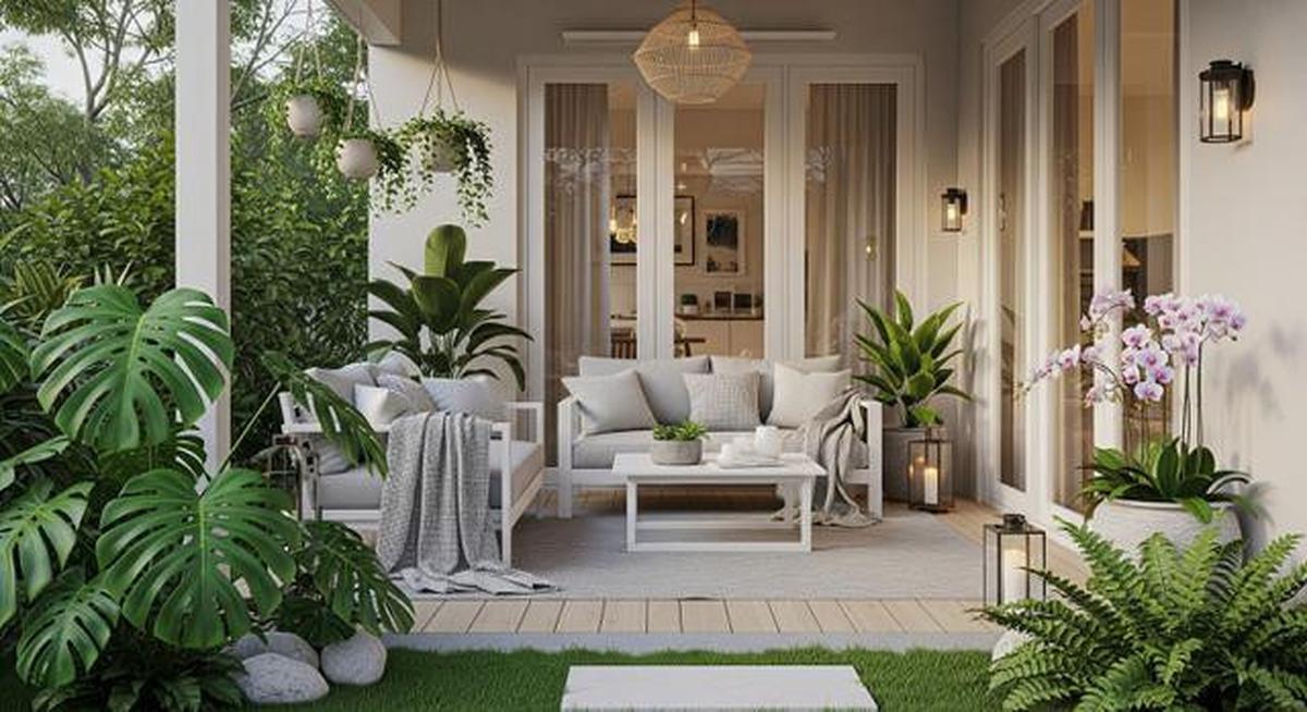 7 Ide Teras Belakang dengan Taman Mini ala Rumah Skandinavia, Nyaman dan Estetik