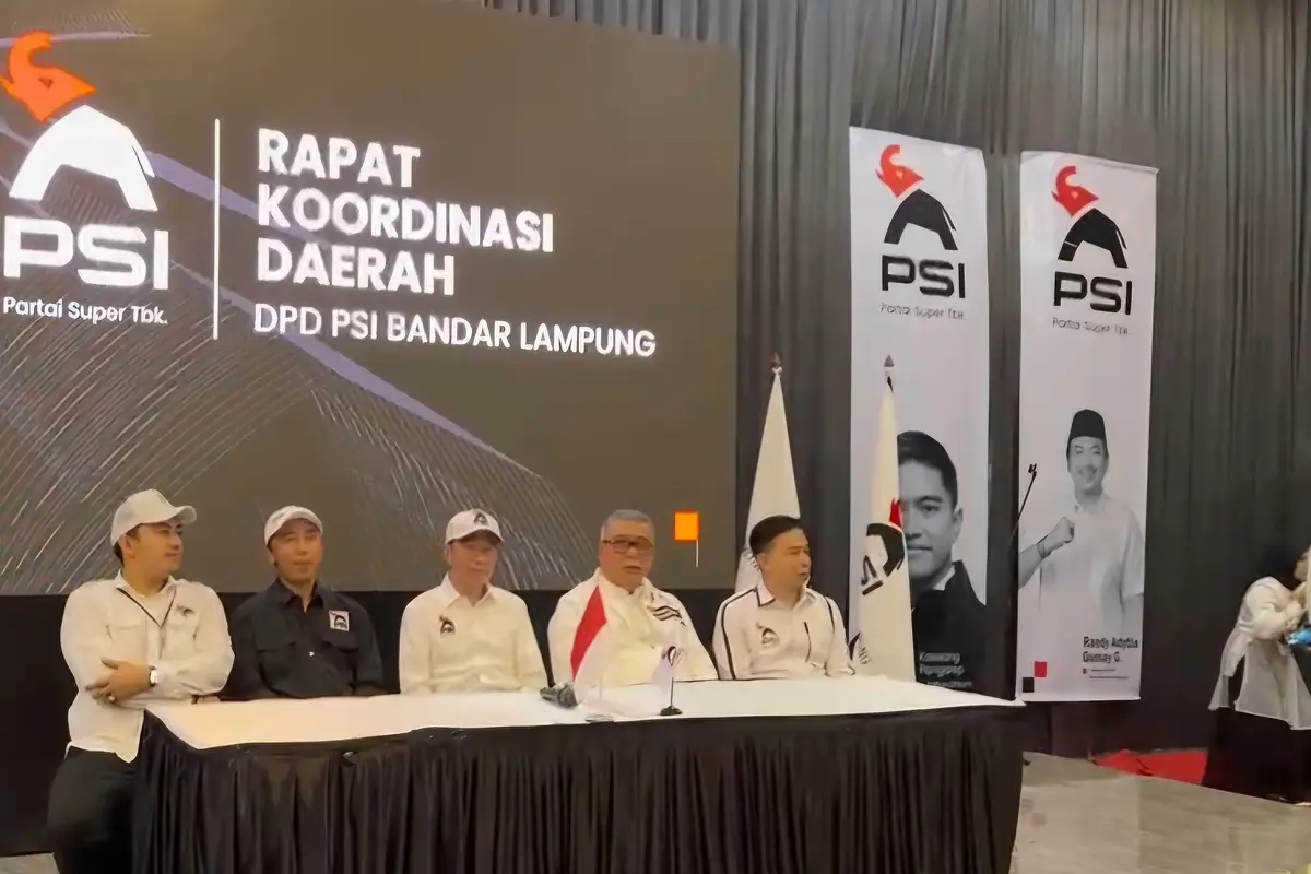 Jokowi saat menghadiri Rapat Kerja Daerah (Rakerda) PSI Lampung