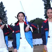 Bunga Citra Lestari (BCL), Chelsea Islan dan Tara Basro saat syuting '3 Srikandi'. (Galih W. Satria/Bintang.com)
