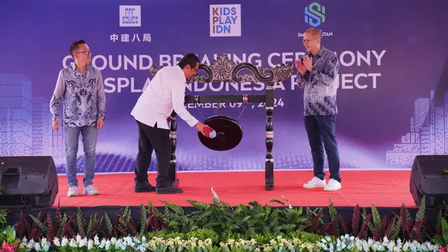 Upacara peletakan batu pertama pembangunan pabrik mainan global Cititoy di di Subang Smartpolitan. (Dok Suryacipta)