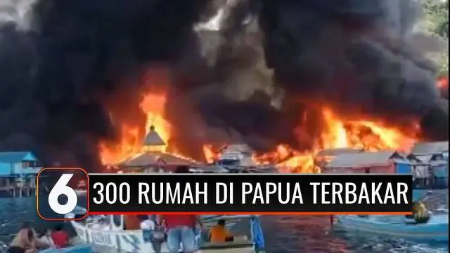 Kebakaran yang terjadi Kamis (30/9) petang di Manokwari, Papua Barat, menghanguskan sedikitnya 300 rumah warga, karena besarnya tiupan angin, membuat api cepat merambat dan sulit dipadamkan. Dugaan sementara api berasal dari hubungan pendek arus list...