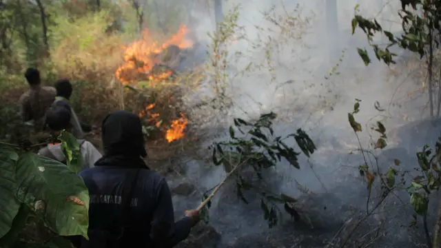 Petugas Gabungan Pastikan Api Yang Membakar Gunung Ciremai Sudah Padam