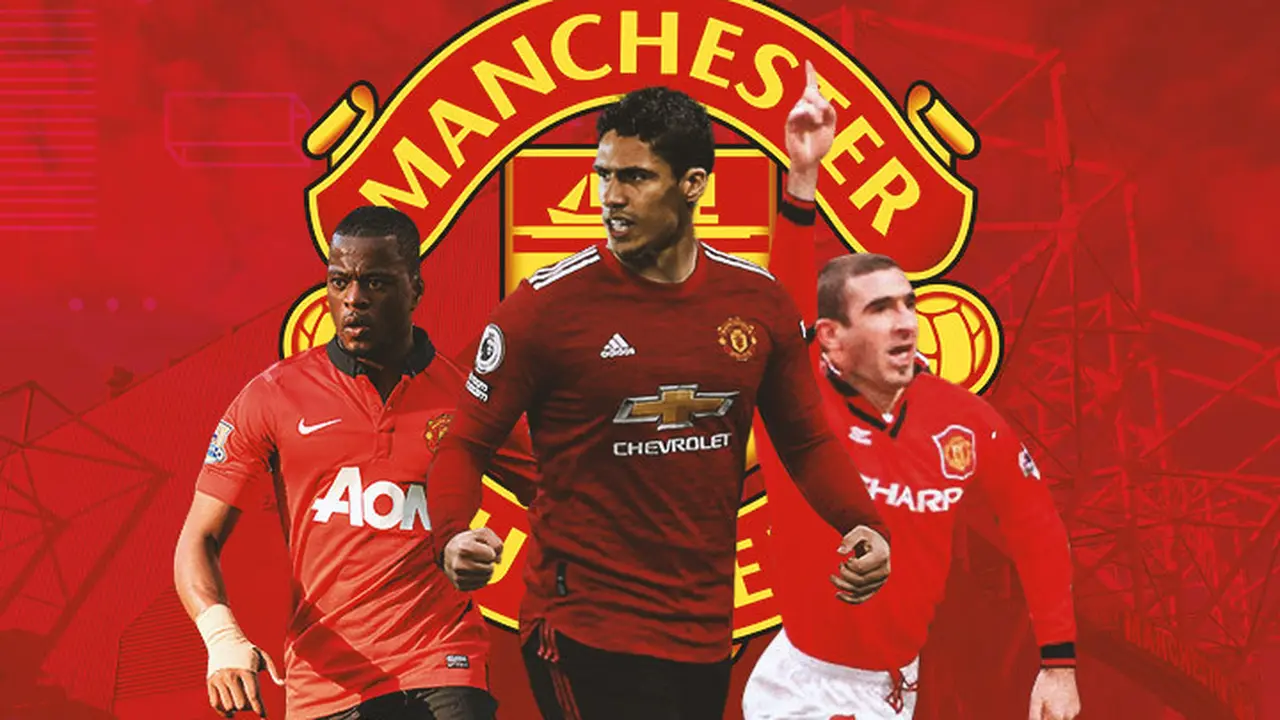 Manchester United - Patrice Evra, Raphael Varane, Eric Cantona