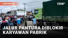 Ratusan karyawan pabrik tekstil di Pekalongan, Jawa Tengah memblokir Jalur Pantura. Mereka menuntut pihak perusahaan segera membayarkan gaji selama tiga bula terakhir dan segera memberikan tunjangan hari raya.