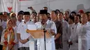 Dalam pernyataan sikapnya, Capres no urut satu, Prabowo Subianto, meminta seluruh rakyat yang memilih pasangan Prabowo-Hatta tetap tenang, (22/7/2014). (Liputan6.com/Miftahul Hayat)