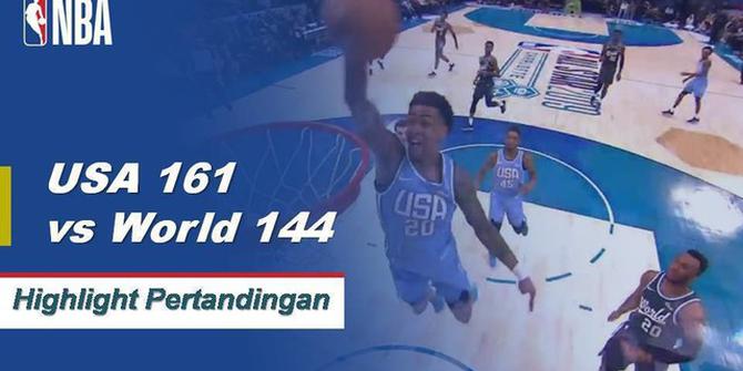 Cuplikan Pertandingan NBA  : USA 161 - World 144