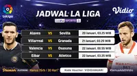 Jadwal Liga Spanyol Jornada 19 di Vidio: Kans Atletico Menjauhi Real Madrid dan Barcelona