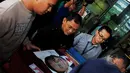 Para pendemo menganggap Zulkifli Hasan terlibat kasus ahli fungsi hutan di Riau. Mereka meminta KPK untuk segera menangkap Zulkifli Hasan, Jakarta, Kamis (22/01/15). (Liputan6.com/Faisal R Syam)