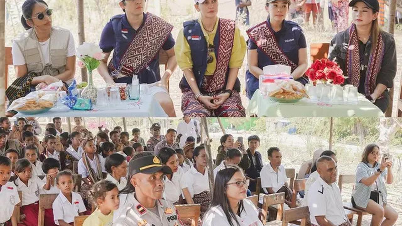 7 Potret Luna Maya dan Maxime Bouttier di Kupang, Beri Bantuan Gedung Sekolah