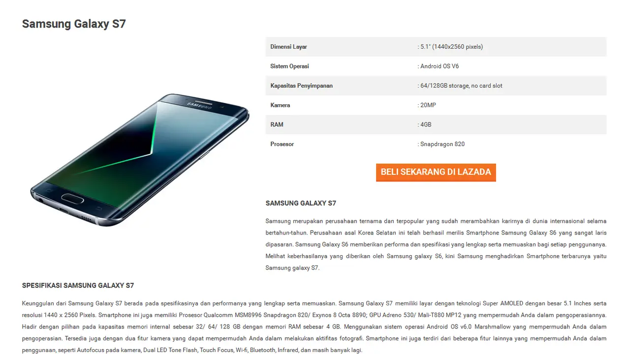 Bocoran Samsung Galaxy S7