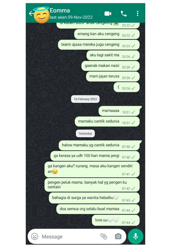 Ibunda Sudah Wafat, 6 Chat Rindu ke Ibu Meski Tidak Dibalas Ini Bikin Sedih