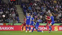 Curtis Jones menyumbang dua gol cepat untuk Liverpool di babak pertama yakni pada menit 33 dan 36. Lalu Trent Alexander-Arnold melengkapi kemenangan dengan gol pada menit 71. (Tim Goode/PA via AP)