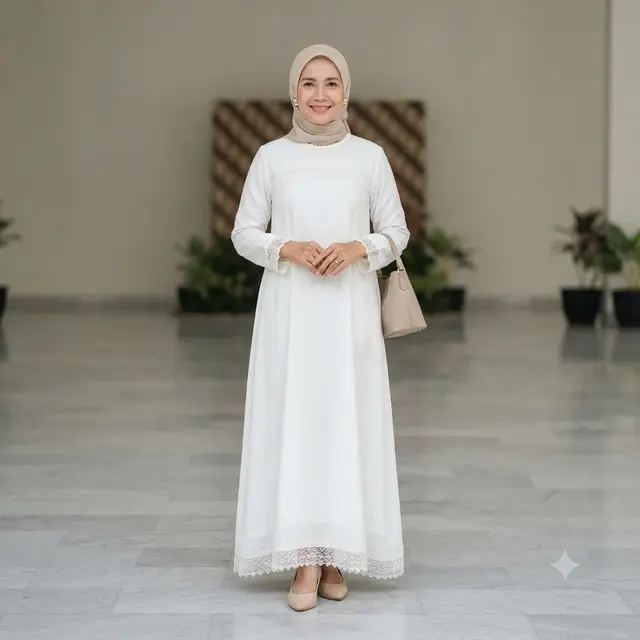 Model Gamis Ibu-Ibu untuk Malam Tirakatan