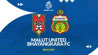Cover prediksi Malut United Vs Bhayangkara FC - BRI Super League. (Bola.com/Gregah Nurikhsani)