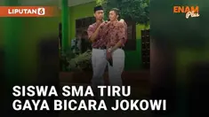 Media sosial kerap mendapati sosok-sosok yang mirip tokoh tersohor. Salah satunya Presiden Joko Widodo yang memiliki 'kembaran' seorang anak SMA. Ia tampak memberikan kuis nama-nama kota pada salah seorang temannya di depan siswa-siswi dan guru, laya...