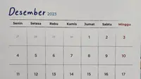 Daftar cuti bersama dan libur nasional Desember 2023 (dok: Ilyas)