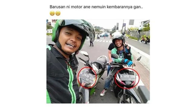 Momen Lucu Saat Pengendara Bertemu “Kembaran” Di Jalan Ini Bikin Ngakak