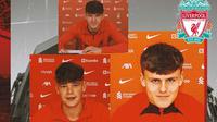 Liverpool - Wonderkid Liverpool: James McConnell, Ben Doak, Lewis Koumas (Bola.com/Adreanus Titus)
