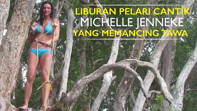 Video tingkah lucu Michelle Jenneke pelari cantik seksi Australia kala menjalani liburannya