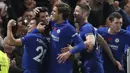 Chelsea berada pada peringkat keenam klub dengan torehan gol terbanyak di Premier League 2017-2018. Total sebanyak 19 gol diciptakan Alvaro Morata dkk. (AP/Kirsty Wigglesworth)