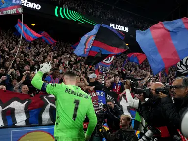 Sejarah tercipta di Selhurst Park saat Crystal Palace berhasil melaju ke babak final Conference League 2025/2026, Kamis (07/05/2026) waktu setempat. (AP Photo/Alastair Grant)