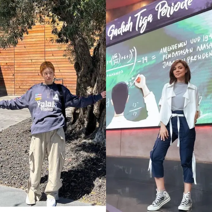 8 Cara Seru Mix and Match Baju Warna Navy ala Seleb, Jennie BLACKPINK-Najwa Shihab